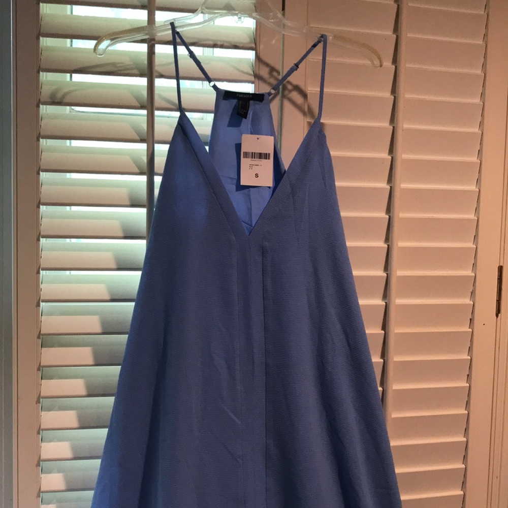 Blue cami midi dress